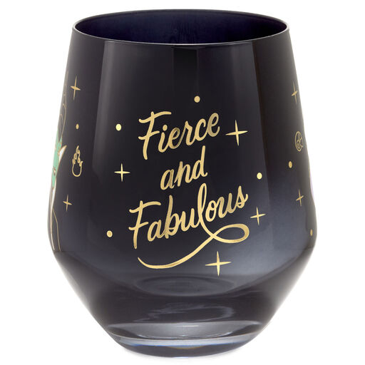 Disney Villains Fierce and Fabulous Stemless Wine Glass, 16 oz., 