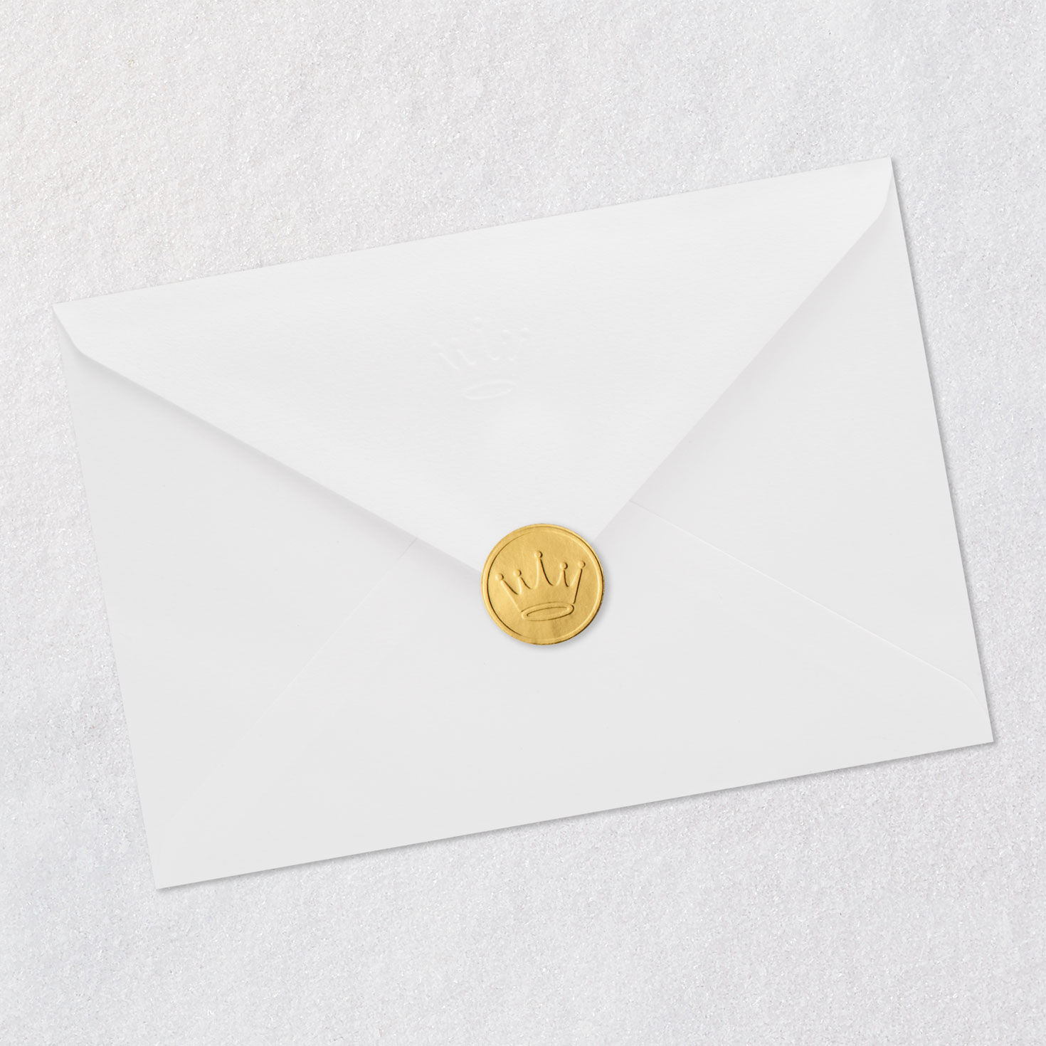 Simple White Blooms on Peach Encouragement Card Envelope Back with Seal image number 7
