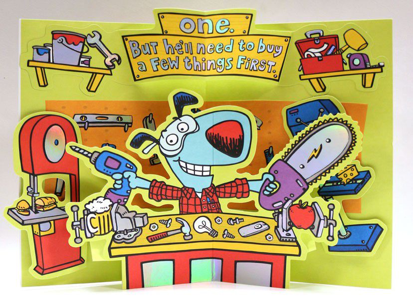 Dad and Tools Pop-Up Birthday Card