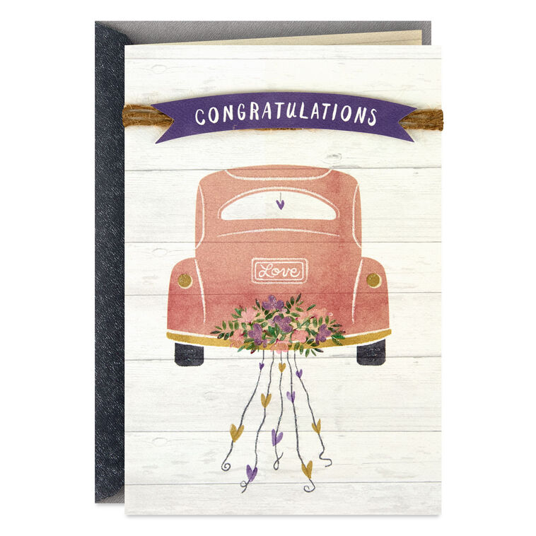 Lifetime of Happiness and Love Wedding Card