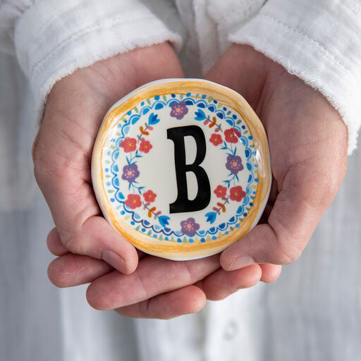 Natural Life Initial Trinket Dish, B, 