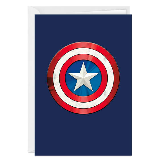 Marvel Avengers Captain America Folded Father's Day Photo Card