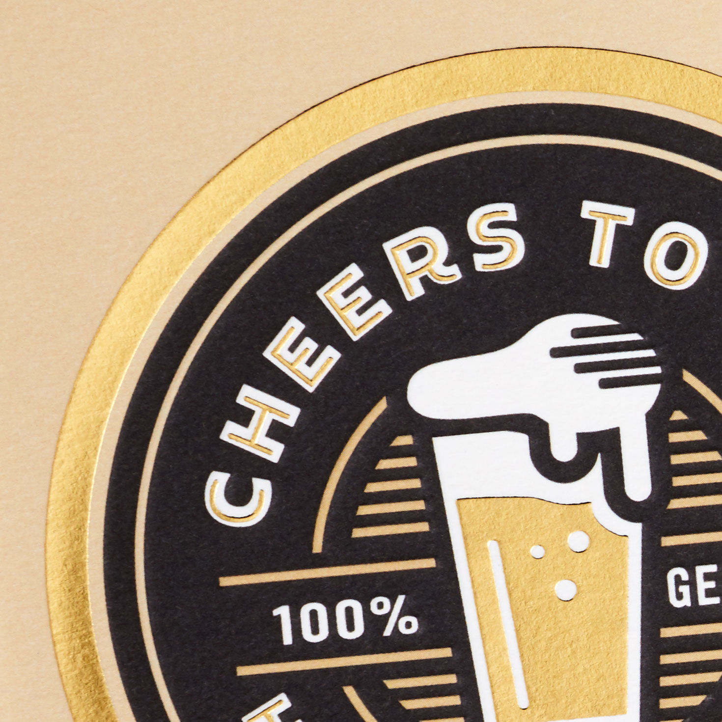Beer Mug on Coaster Design Birthday Card Card Front Detail image number 4