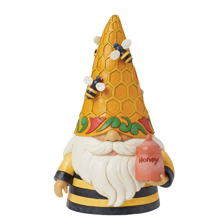 Jim Shore Gnome in Beehive Hat Figurine, 7.6"