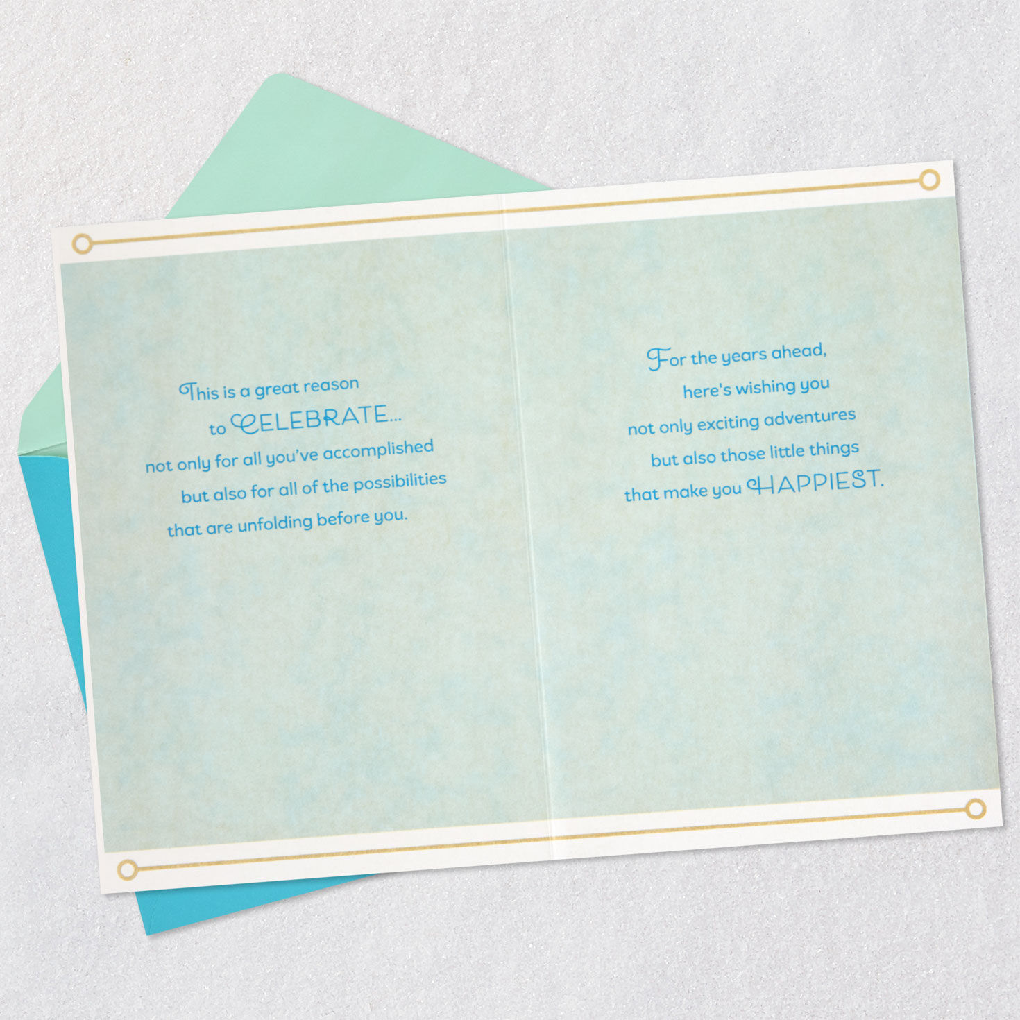 Sunny Clouds Congrats Retirement Card Open card with envelope image number 4