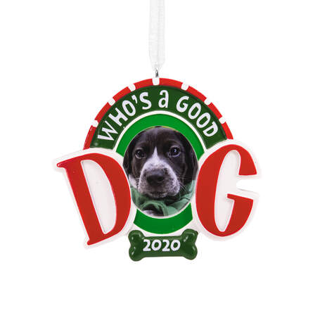 Who's a Good Dog 2020 Photo Frame Hallmark Ornament, , large