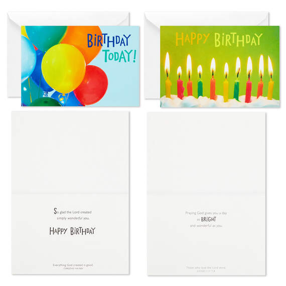 Bright Cheer Assorted Religious Birthday Cards, Pack of 12, , large image number 4