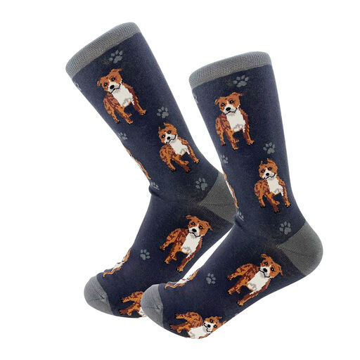 E&S Pets Pit Bull Novelty Crew Socks, 