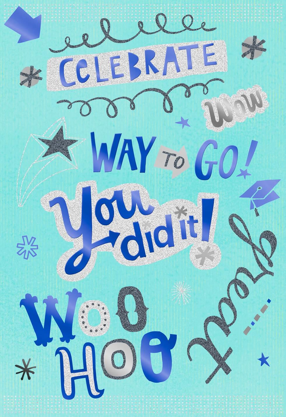 Hats Off to You Graduation Card