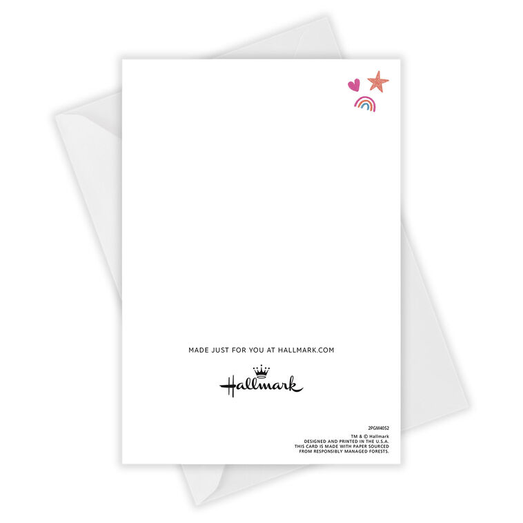 Pink Scrapbook Design Personalized Birthday Card Open Card with Envelope indicating personalization image number 5