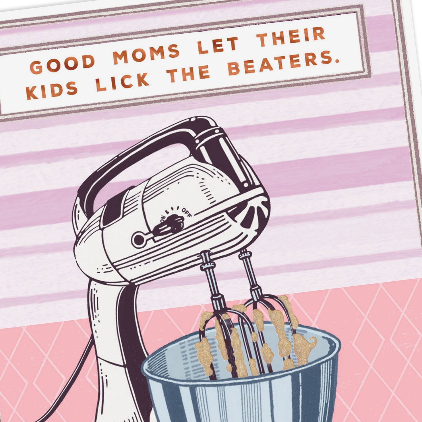 Retro Kitchen Mixer Funny Mother's Day Card for Mom Open card with envelope image number 4