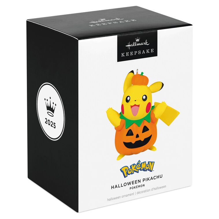 Pikachu in Pumpkin Costume Keepsake Ornament package front image number 5