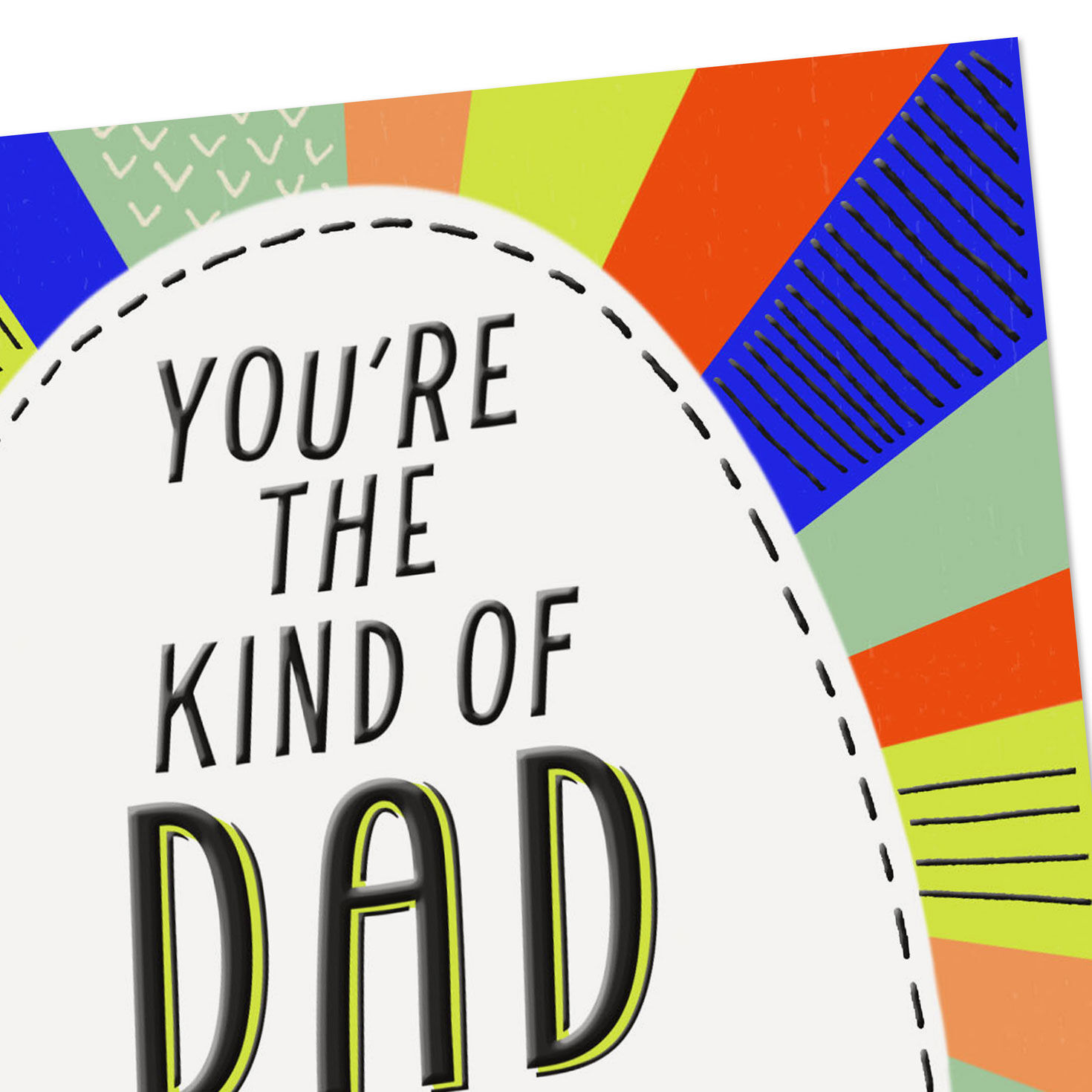 Colorful Rays Funny Father's Day Card for Husband Card Front Detail image number 4
