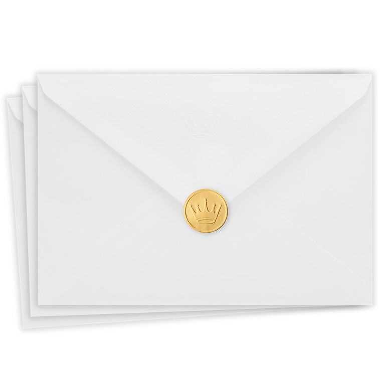 Beige Squares Personalized Save the Date Card Fanned Envelope Back with Seal image number 6