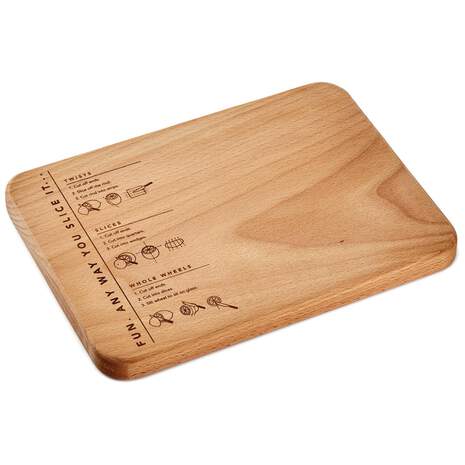 Barkeep Garnish Instructions Wood Cutting Board, , large
