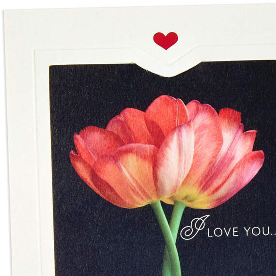 Intertwined Tulips I Love You Anniversary Card, , large image number 4