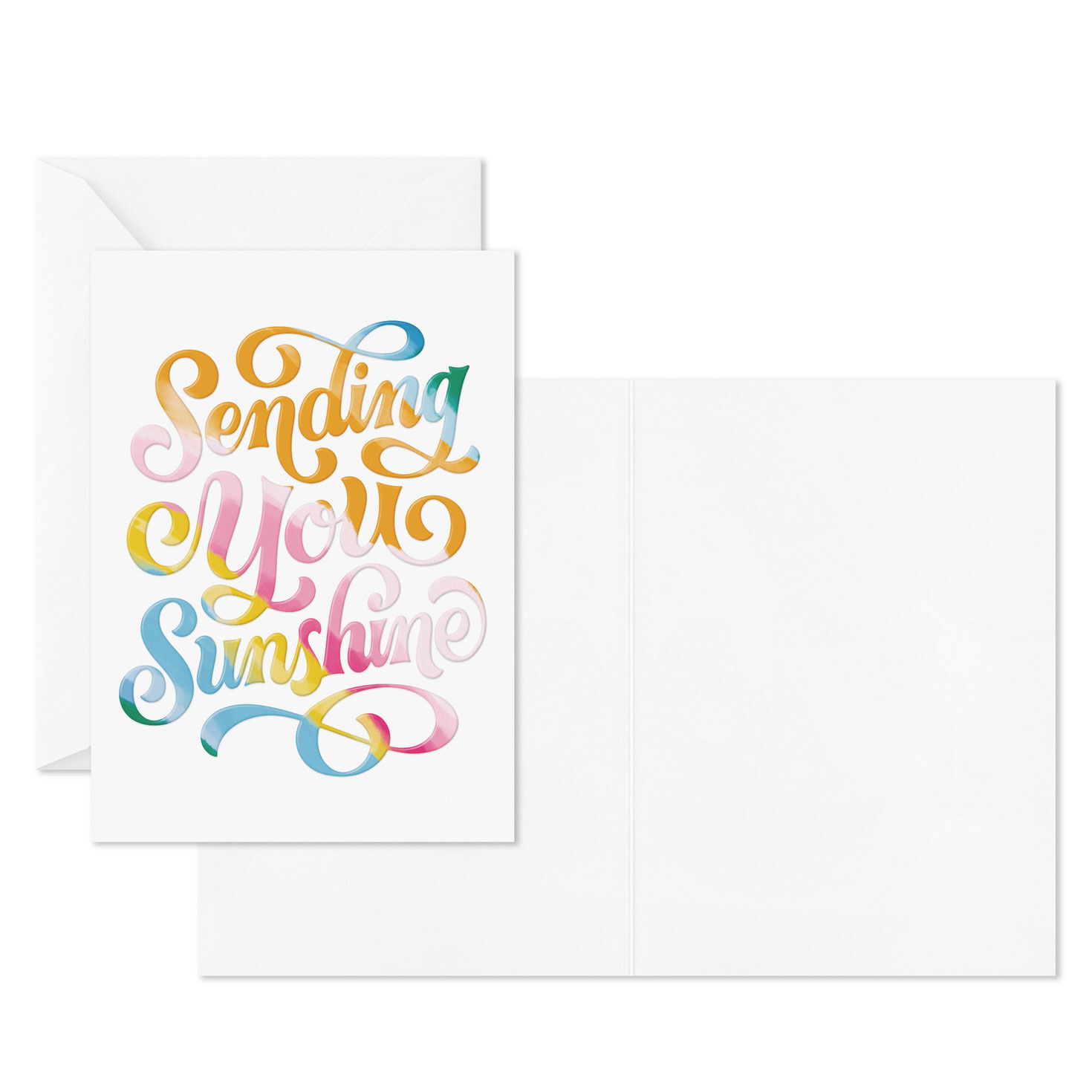 Sunny Gradient Lettering Blank Note Cards Pack  image number 3