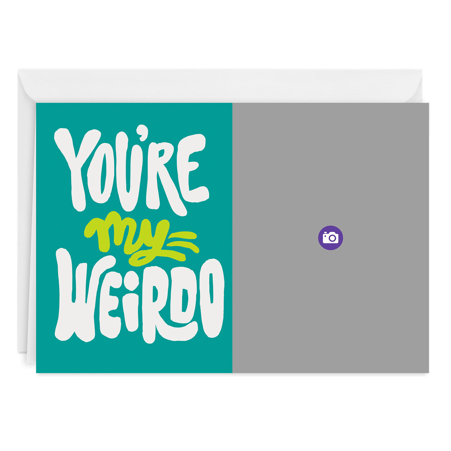 You're My Weirdo Personalized Love Card Card Front indicating personalization image number 3