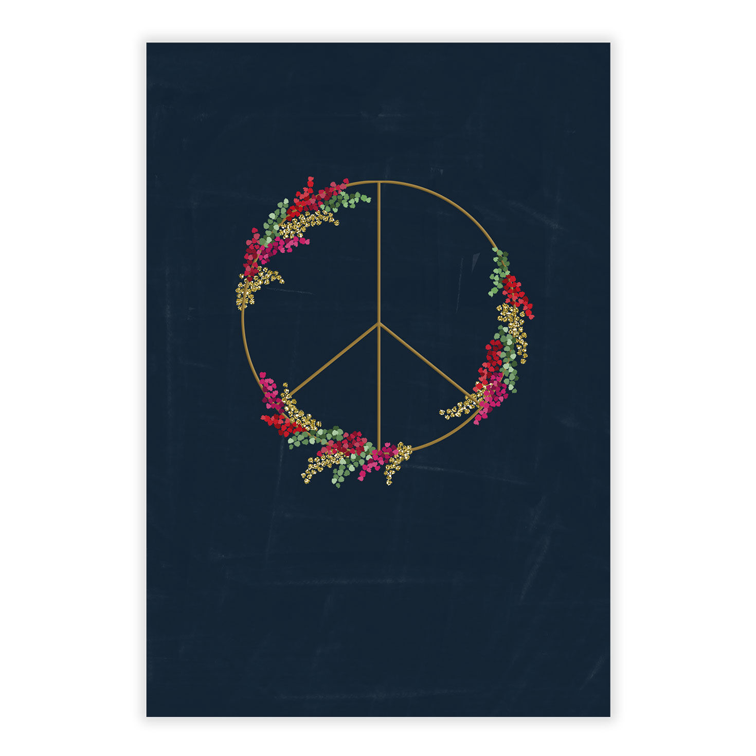 Elegant Peace Sign Christmas eCard, , large image number 2