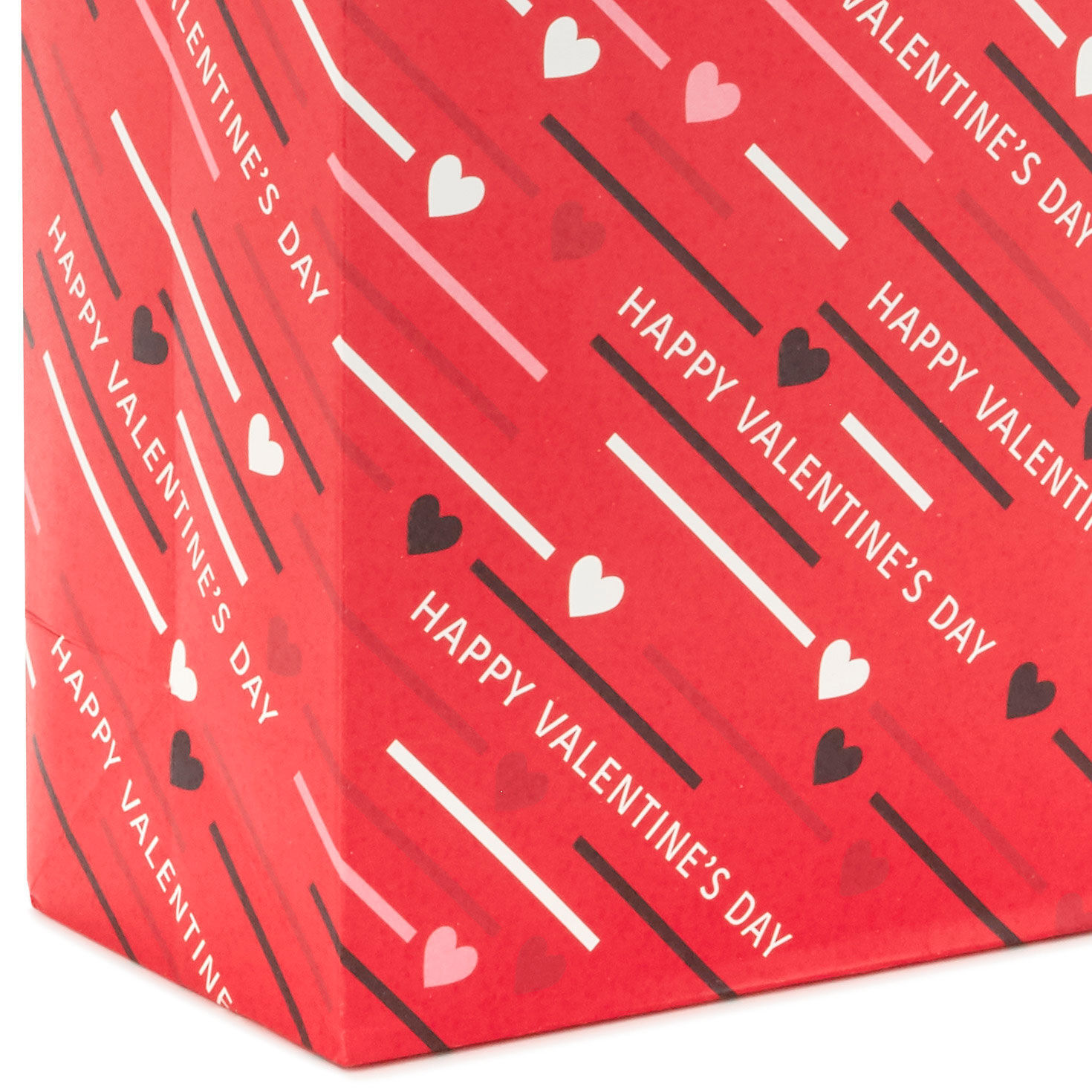 8.8" Diagonal Hearts and Stripes 3-Pack Medium Valentine's Day Gift Bags With Tissue Paper for only USD 10.49 | Hallmark