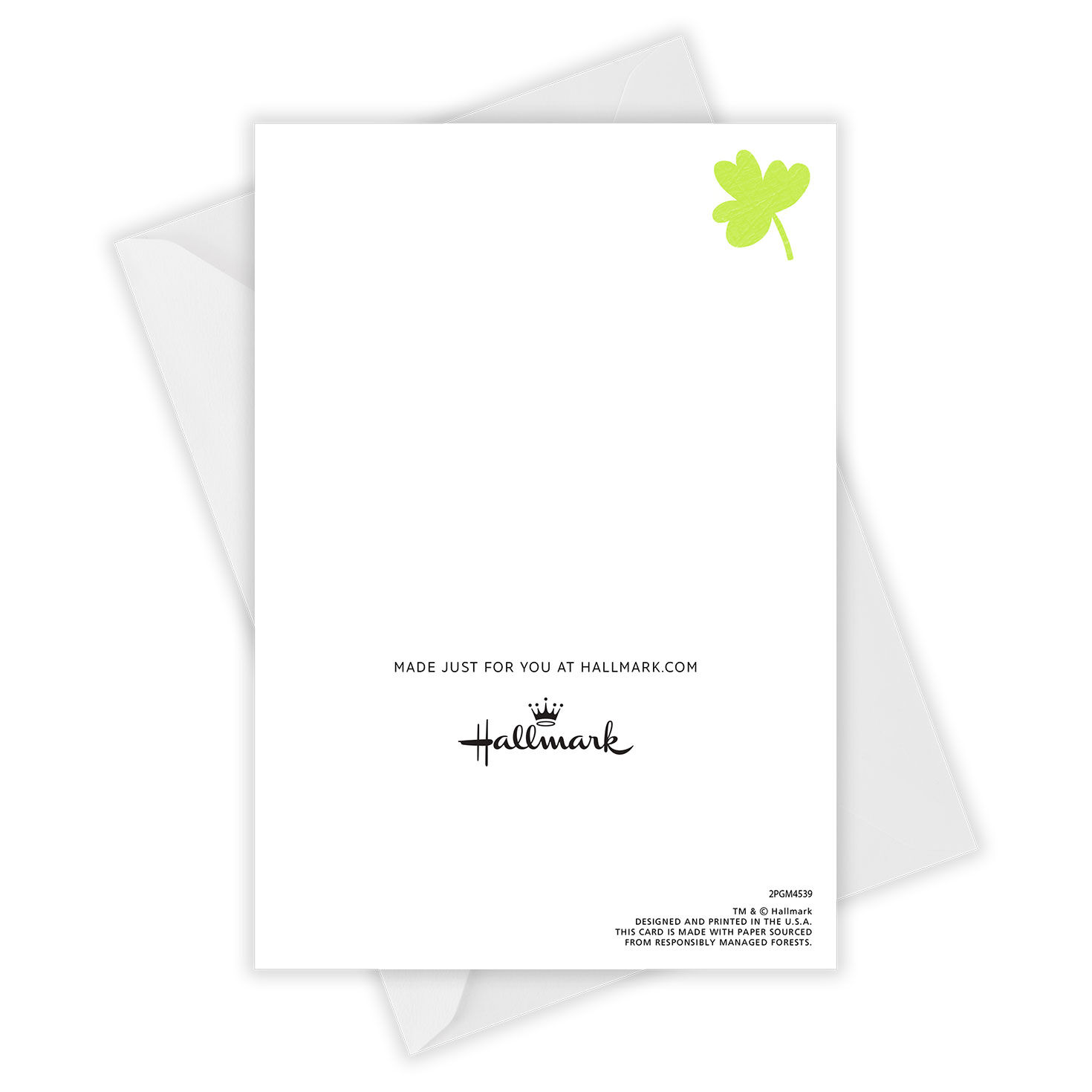 Fun Lettering on Green Personalized St. Pat's Card Card Back with Envelope image number 4