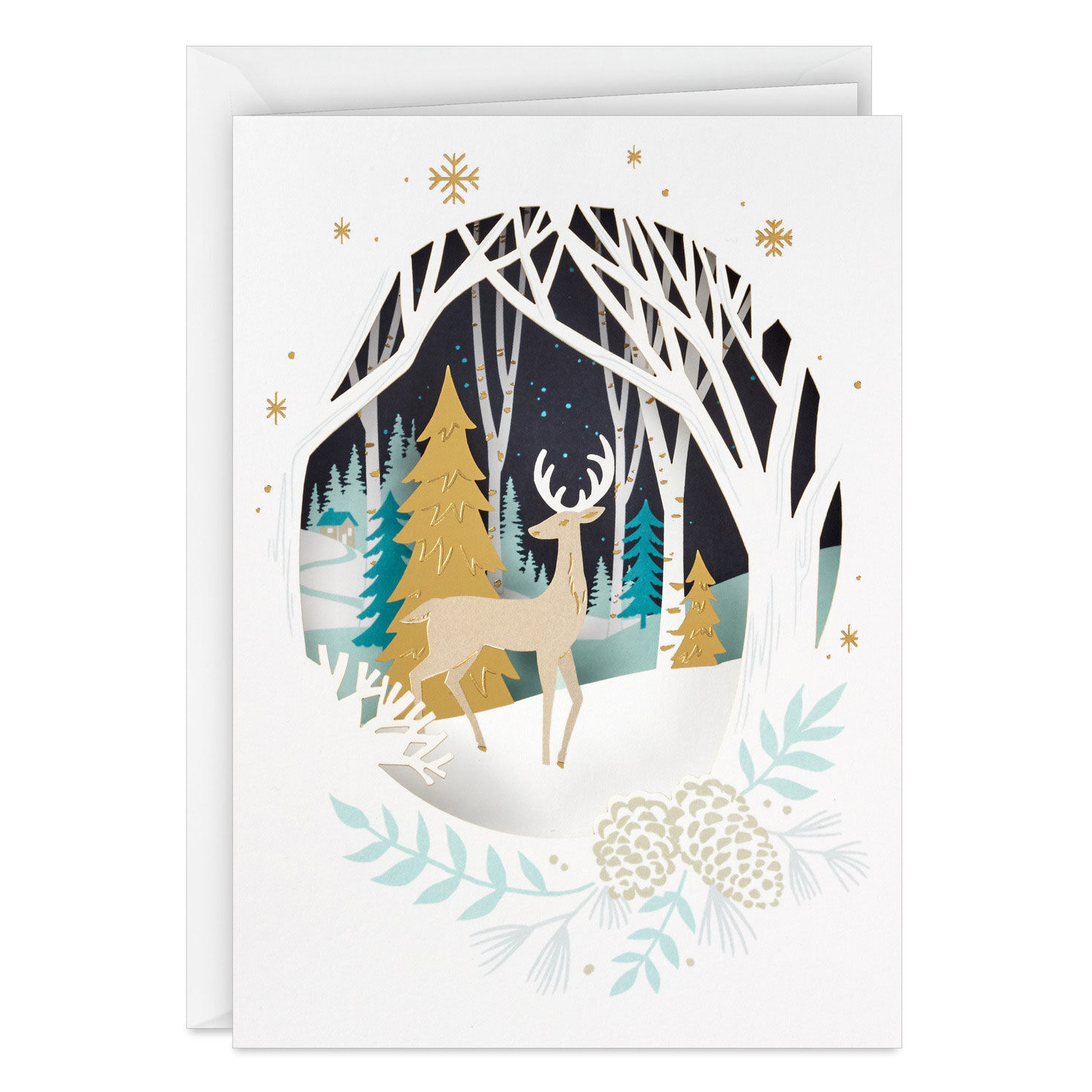 Deer in the Woods Boxed Christmas Cards, Pack of 8, , large image number 2