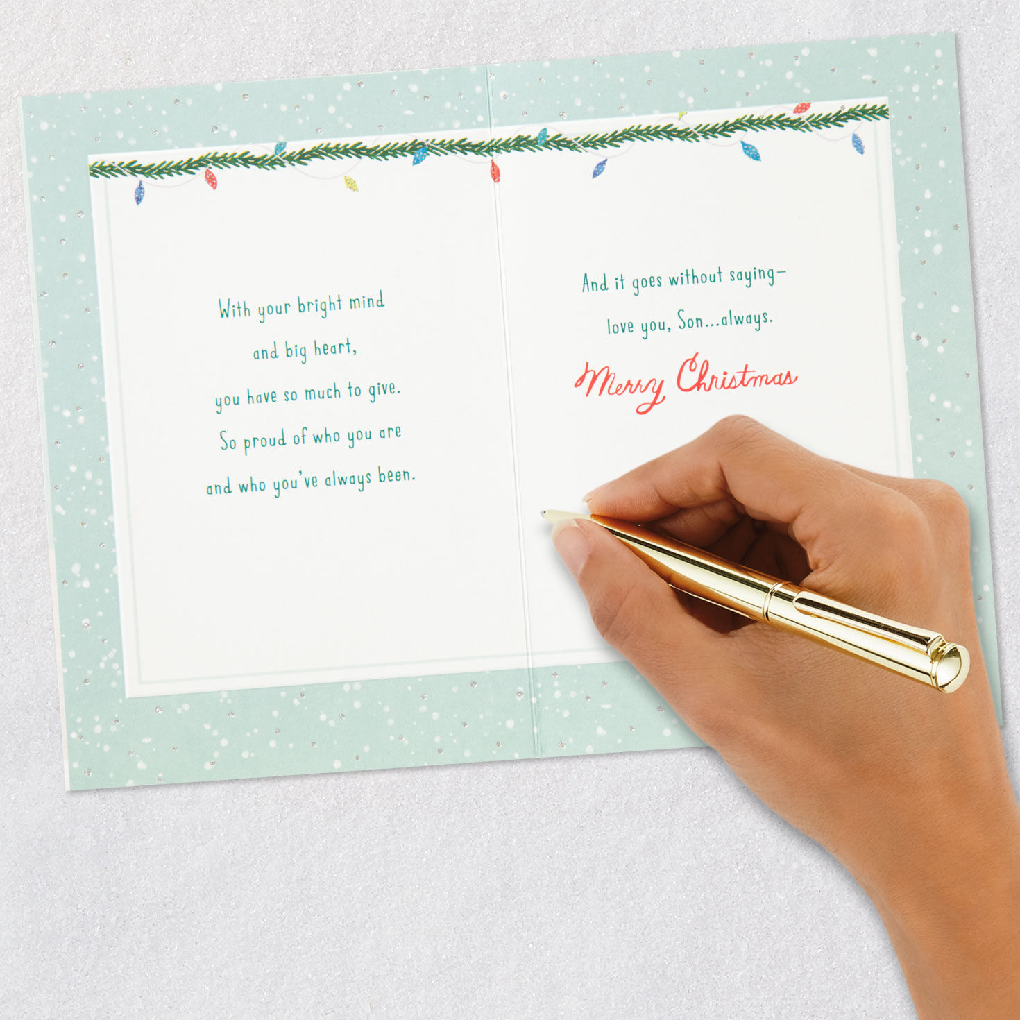 Proud of You Now and Always Christmas Card for Son, , large image number 7