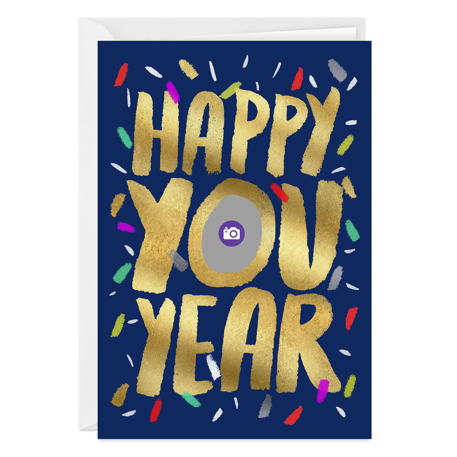 Personalized Confetti Photo Card  image number 3