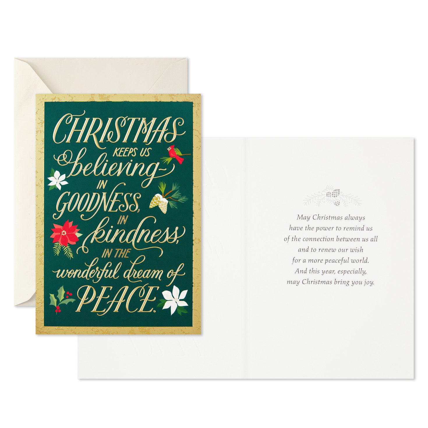 Believing Boxed Christmas Card Pack Card Front with Sentiment image number 3