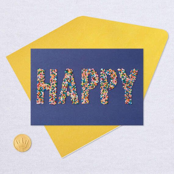 Colorful Sprinkles Happy Birthday Card, , large image number 5