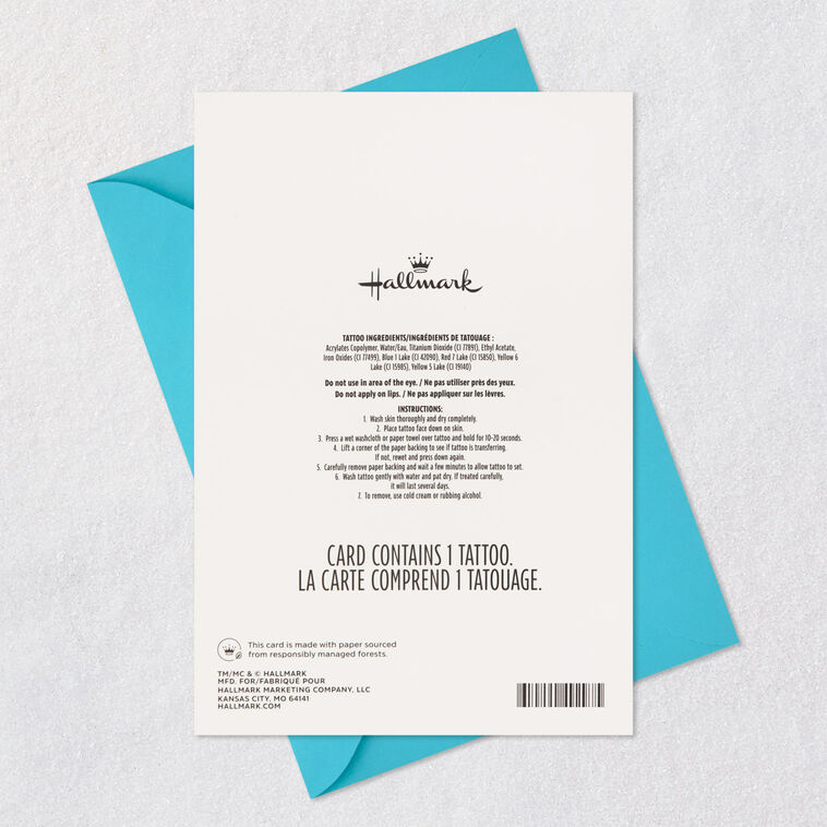 Somewhere Between "Fun" and "Regrettable Tattoo" Birthday Card With Temporary Tattoo, , large image number 8