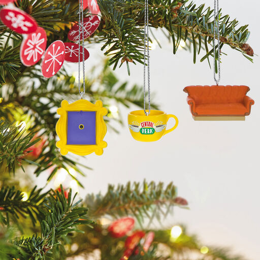 Mini Friends Coffee Cup, Frame and Couch Ornaments, Set of 3, 