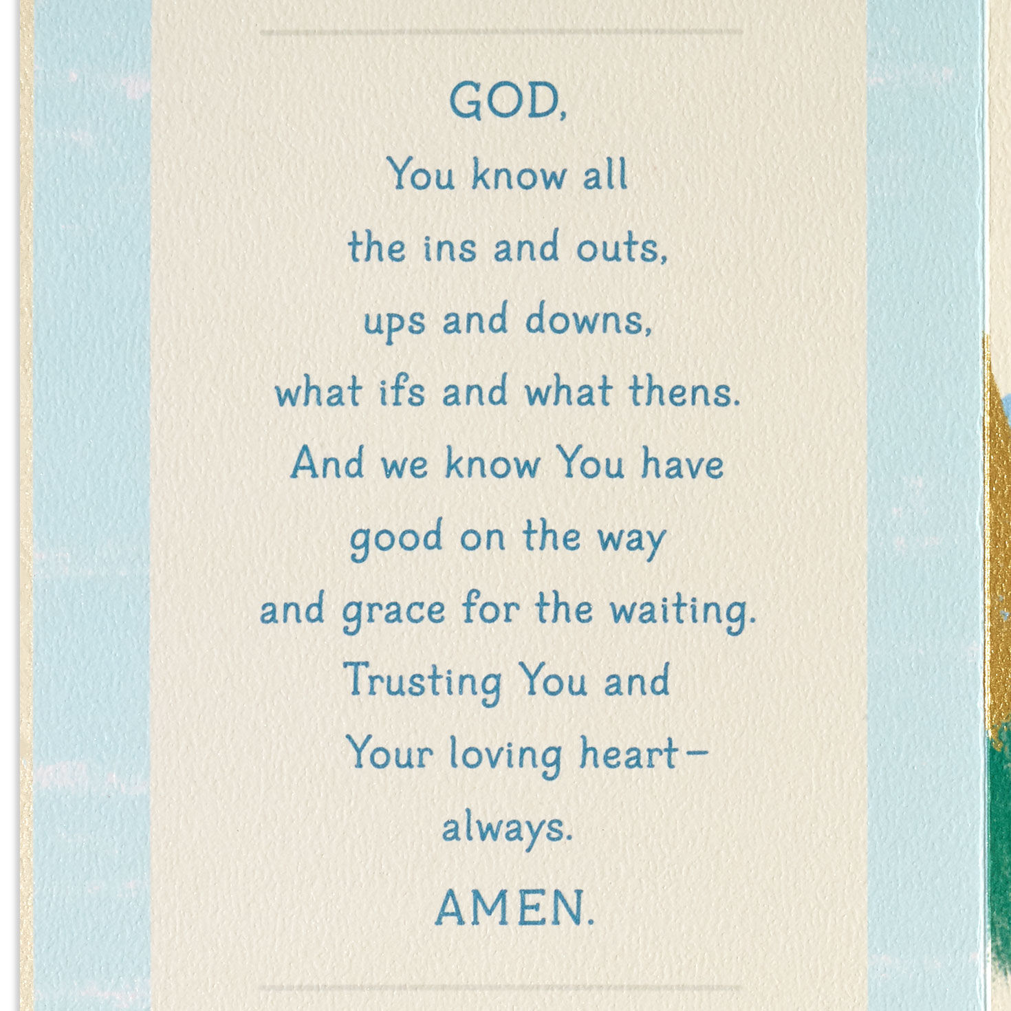 Brushstrokes and Leaves Religious Encouragement Card Sentiment image number 3