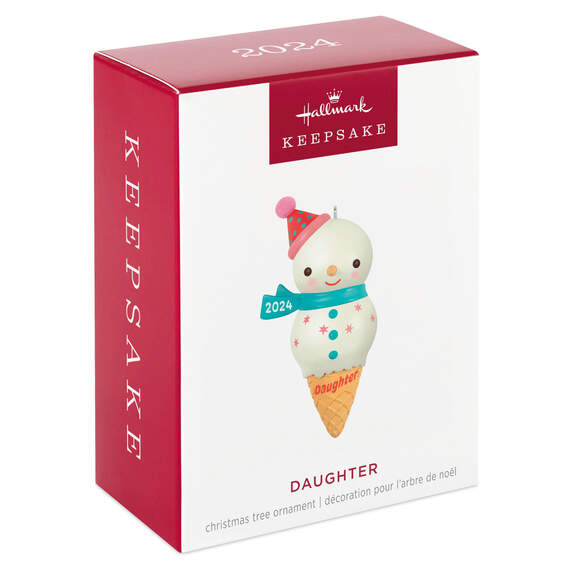 Daughter Snowman Ice Cream Cone 2024 Ornament, , large image number 7