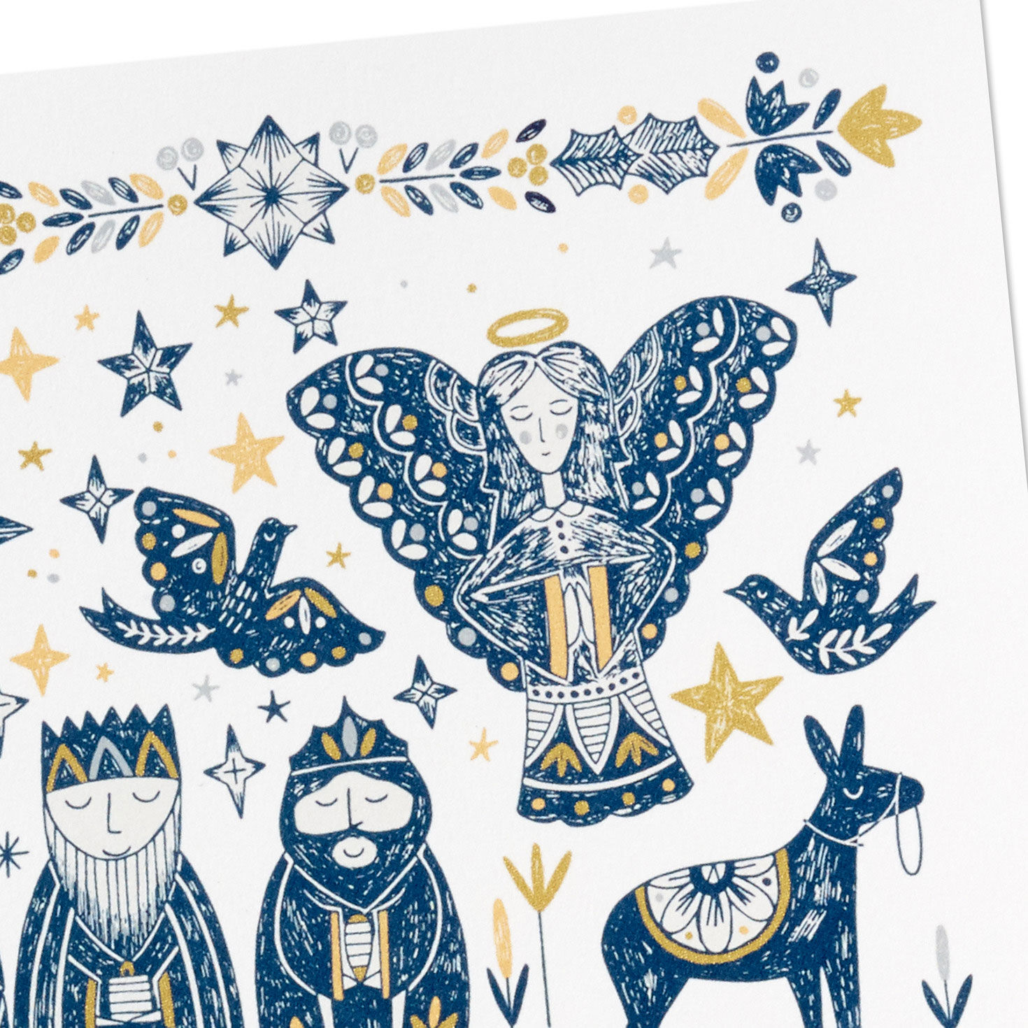 Folk Art Manger Scene Boxed Christmas Cards, Pack of 16, , large image number 5