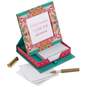 Catalina Estrada Pink and Teal Flowers Memo Holder With Pen and Frame, , large image number 1