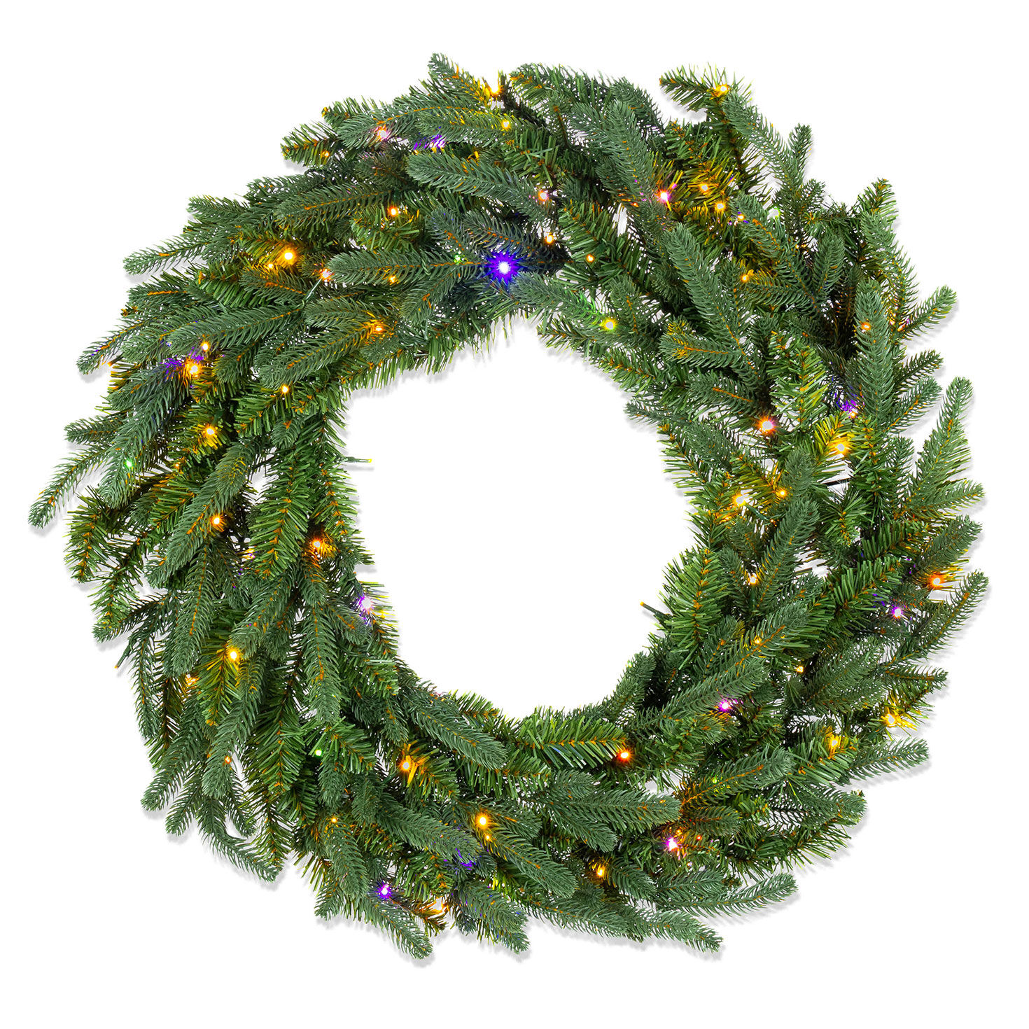 Natural Cut "Hallmark" Fir Wreath 30" 200 LED Lights front image number 2