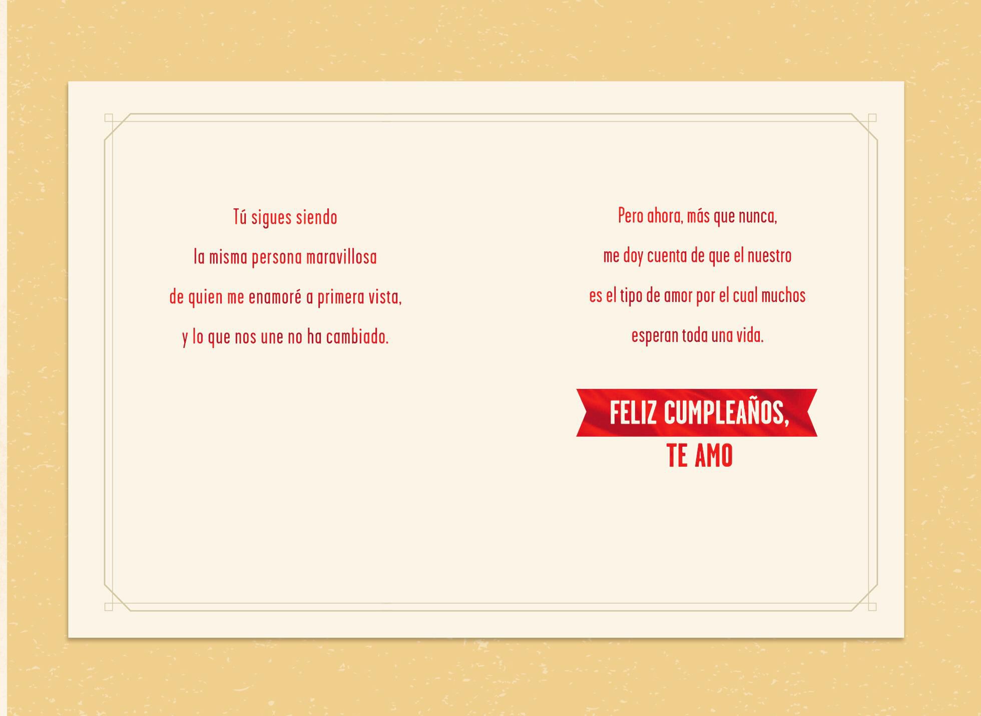 An Enduring Love Spanish-Language Birthday Card