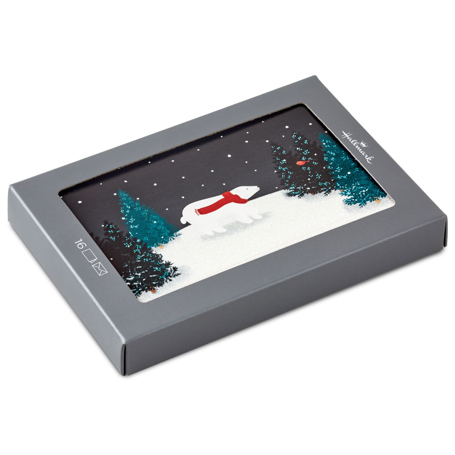 Polar Bear in Red Scarf Boxed Holiday Cards, Pack of 16 for only USD 15.49 | Hallmark