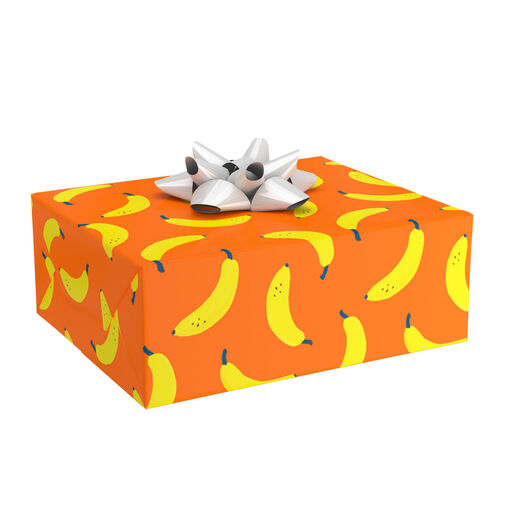 Bananas on Orange Wrapping Paper, 20 sq. ft., 