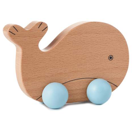 Whale Wood Push Toy, , large