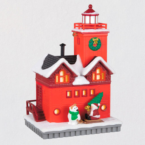 Holiday Lighthouse 2022 Ornament With Light, 
