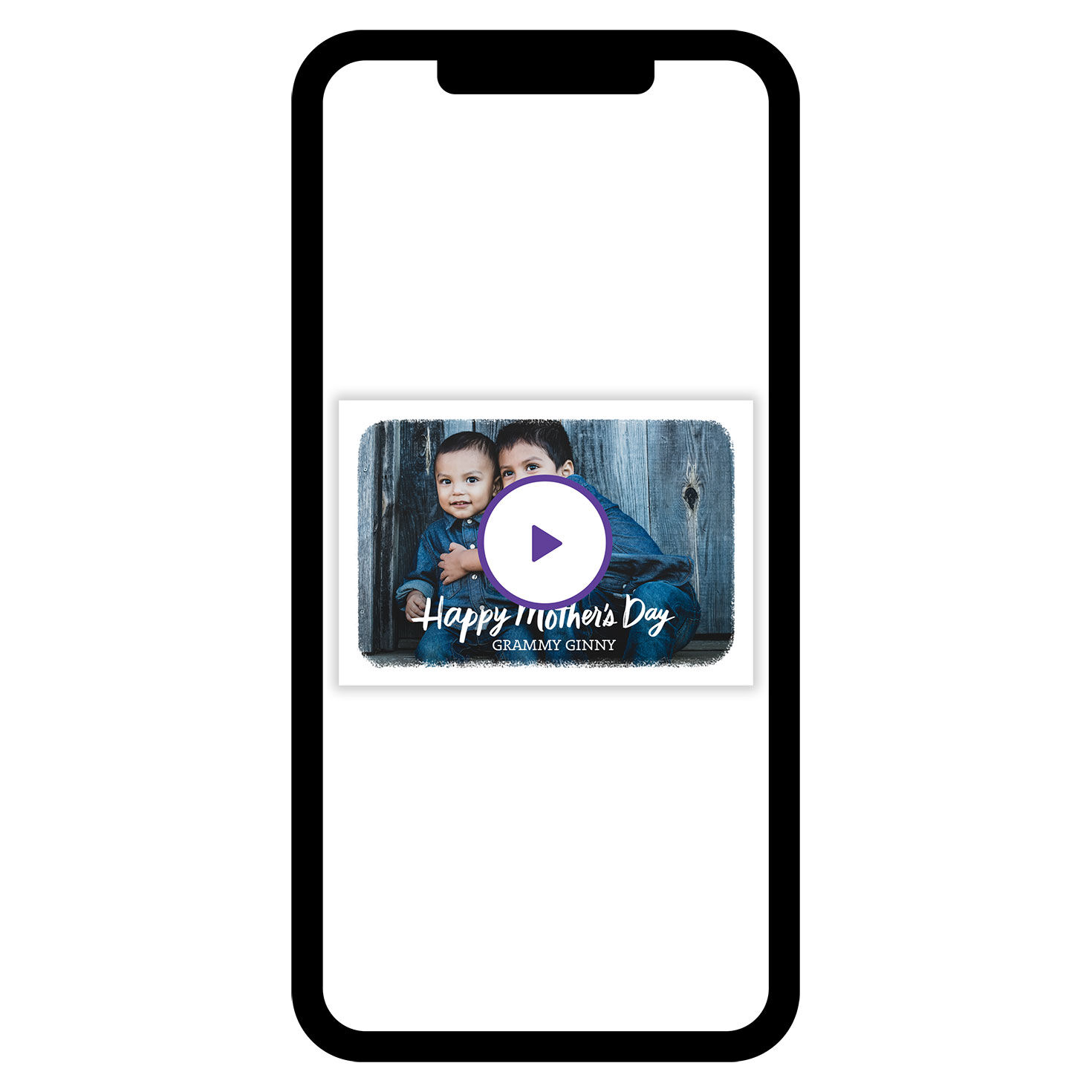 White Frame Horizontal Mother's Day eCard