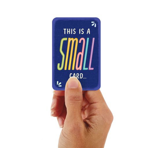 3.25" Mini Small Card, Big I Love You Love Card, 