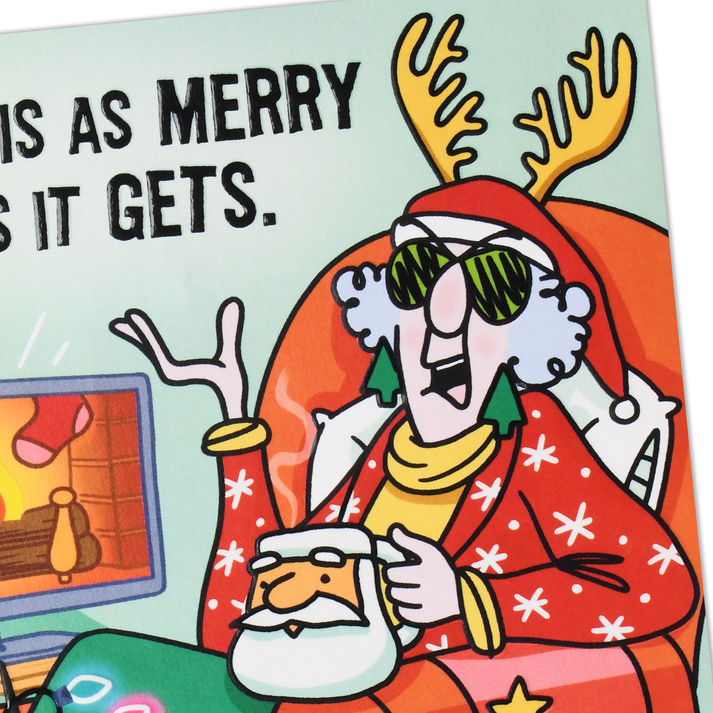 Maxine&trade; As Merry as it Gets Funny Christmas Card With Sound and Light, , large image number 5