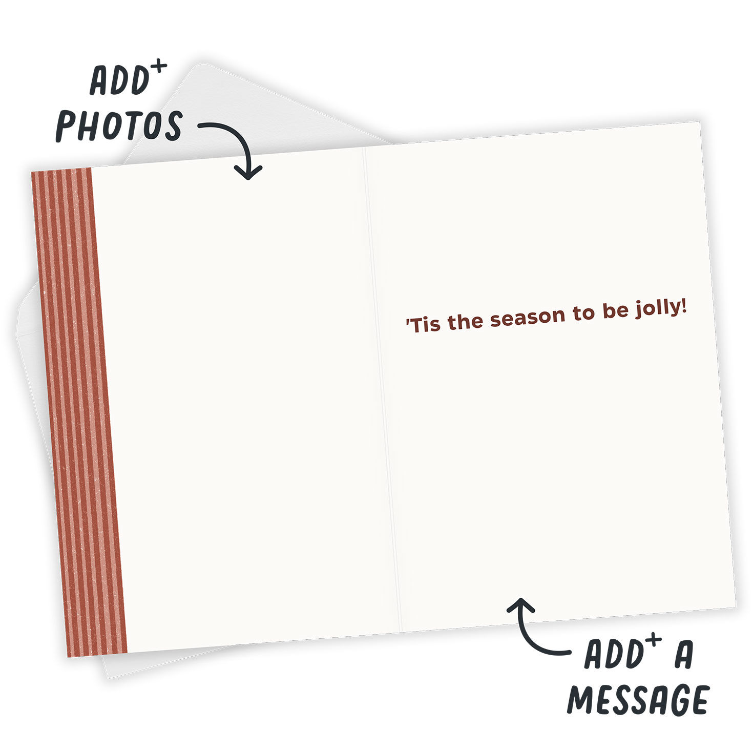 Vintage Happy Santa Custom Christmas Card, , large image number 3