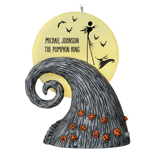 Disney Tim Burton’s The Nightmare Before Christmas Jack and Zero Personalized Ornament With Light, 