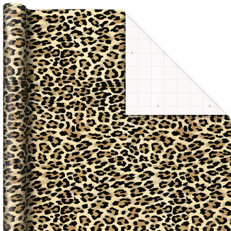 Leopard Print Wrapping Paper, 25 sq. ft., , large