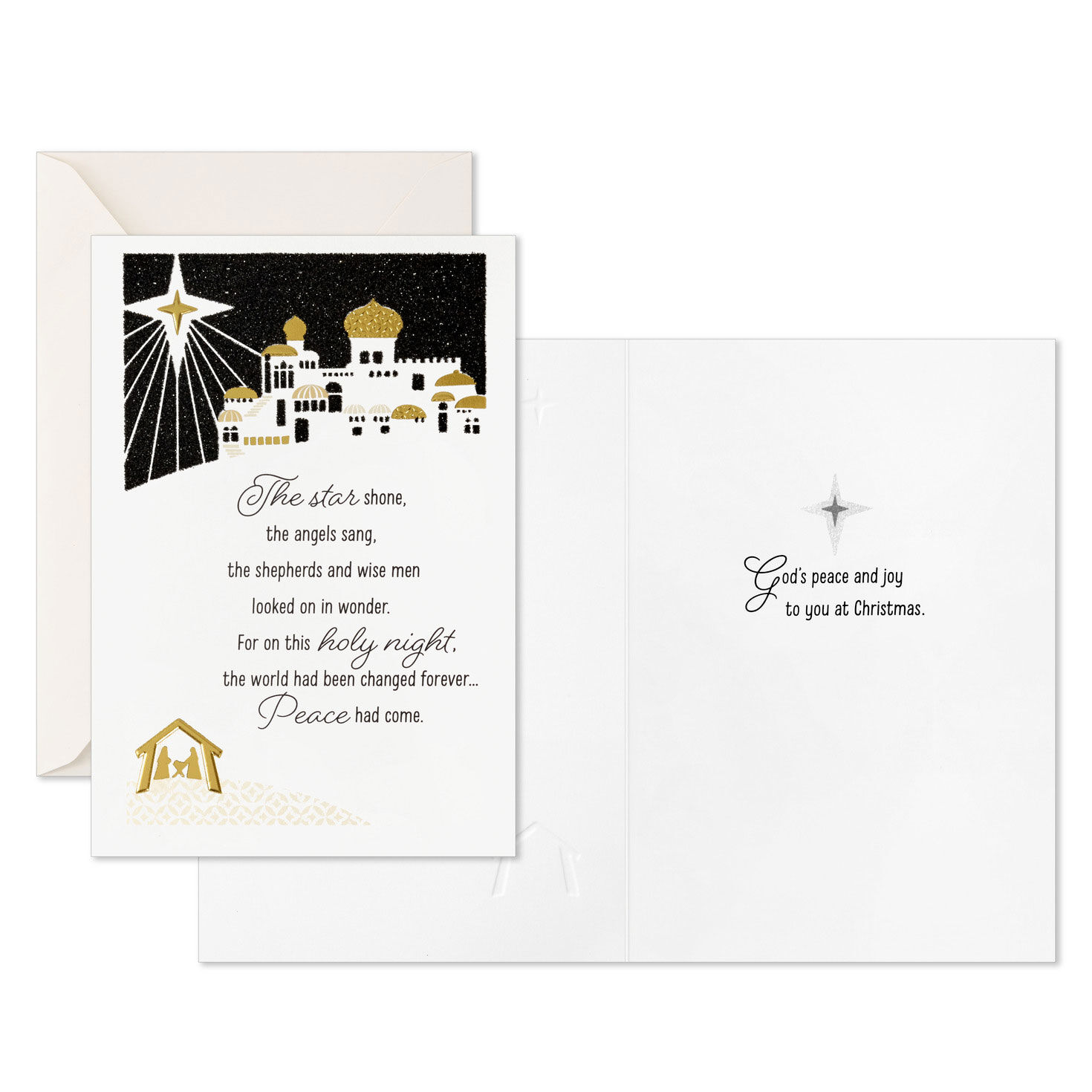 Peace and Joy Bethlehem Scene Boxed Christmas Cards, Pack of 16, , large image number 3