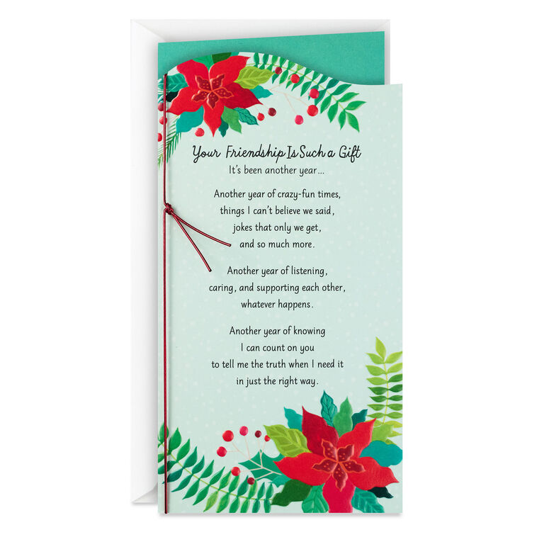 Your Friendship Is Such a Gift Christmas Card for Friend